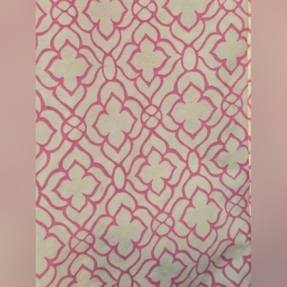 Lands' End Blouse - Pink Pale Yellow Pattern Baumwolle No Iron Supima Size 12 P - Picture 7 of 12